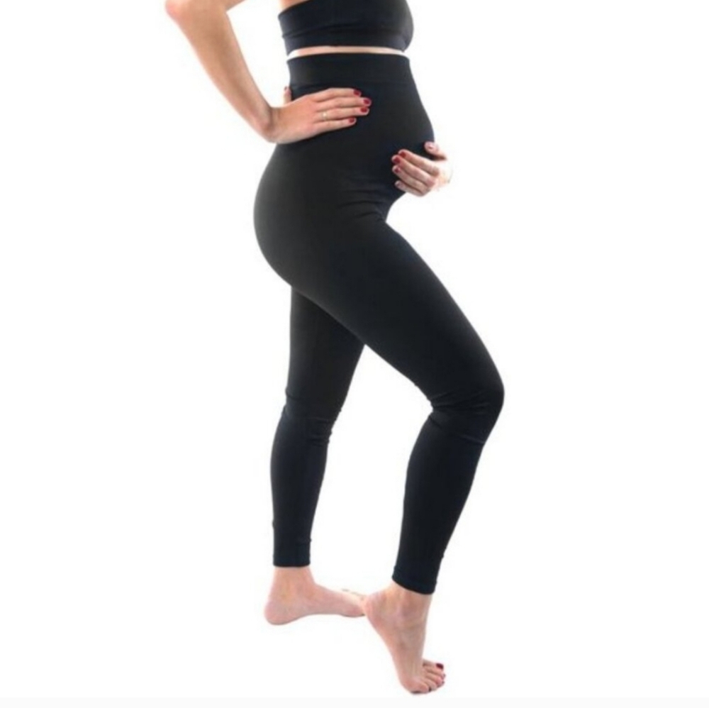 NWOT Bump'n Elastic Waist Every Mama Maternity Leggings‎ Size Large
